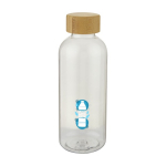 Borracce personalizzate in plastica riciclata 650ml RPET Nature color trasparente vista con stampa tampografica