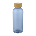 Borracce personalizzate in plastica riciclata 650ml RPET Nature color blu trasparente