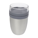 Contenitore alimenti promozionale 2 scomparti MEPAL Ellipse Breakfast color argento