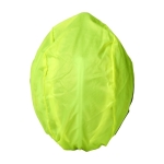 Copri casco promozionale fluo per bici con fasce riflettenti Reflex color giallo fluorescente seconda vista frontale