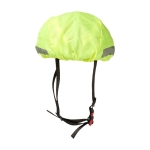 Copri casco promozionale fluo per bici con fasce riflettenti Reflex color giallo fluorescente terza vista frontale