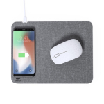 Tappetino per mouse pieghevole in RPET con caricatore wireless 10W seconda vista