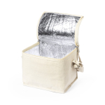 Borsa termica promozionale tasca frontale e tracolla Small Cotton color beige prima vista