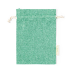 Sacchetti in tessuto personalizzati con chiusura 120 g/m² Mini Recycled color verde prima vista