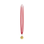 Medaglia personalizzata dorata in rilievo e nastro poliestere Olympe color oro prima vista