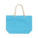 Shopper personalizzata con manici di corda 220 g/m2 color azzurro prima vista