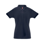 Polo donna aderenti personalizzate tessuto piquet 200g/m² THC Berlin color blu prima vista