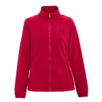 Pile da donna ad alta densità in poliestere 300g/m² con zip THC Gama color rosso prima vista