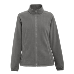 Pile da donna ad alta densità in poliestere 300g/m² con zip THC Gama color grigio scuro prima vista