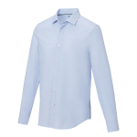 Camicia in popeline 121 g/m² cotone biologico con logo Elevate NXT color azzurro