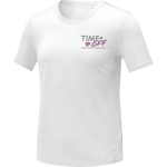 Tshirt tecnica cool fit donna in poliestere 105g/m² Elevate Essentials color bianco vista con stampa serigrafica