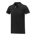 Polo con dettaglio colorato in cotone 220 g/m² Elevate Life color nero