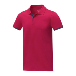 Polo con dettaglio colorato in cotone 220 g/m² Elevate Life color rosso