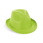 Cappello in plastica PP di vari colori con nastro sublimabile