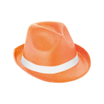 Cappello in plastica PP di vari colori con nastro sublimabile