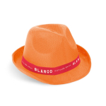 Cappello in plastica PP di vari colori con nastro sublimabile immagine con logo 4