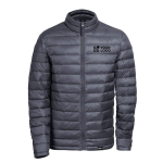 Piumino con logo aziendale antivento e waterproof in Rpet MKT Mitens vista area di stampa