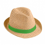 Cappello di paglia chiaro con nastro personalizzabile Dominica Clear color camel quinta vista