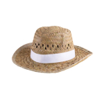 Cappello di paglia chiaro con nastro tanti colori stampabili Indiana color naturale seconda vista