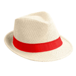 Cappelli di paglia promozionali con nastro colorato con logo Rio Clear color naturale seconda vista