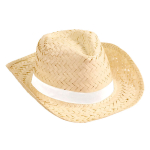 Cappelli di paglia con logo su nastro in tanti colori vivaci Cancun color naturale prima vista