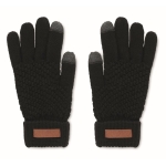 Guanti invernali personalizzati ecologici RPET con 2 dita touch Winter color nero
