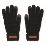 Guanti invernali personalizzati ecologici RPET con 2 dita touch Winter color nero vista principale