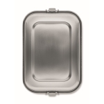 Lunch box con logo e separatore interno in acciaio 1,2L Inox Space color argento sesta vista