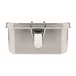 Lunch box con logo e separatore interno in acciaio 1,2L Inox Space color argento ottava vista