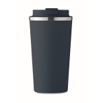 Bicchiere termico da asporto in acciaio con logo 510 ml Elegant XL color blu mare quarta vista