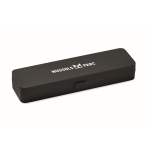 Colorate posate con logo in plastica con astuccio abbinato Takeaway color nero vista principale