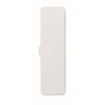 Colorate posate con logo in plastica con astuccio abbinato Takeaway color bianco quinta vista