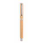 Roller in bambù con cappuccio e dettagli cromati inchiostro blu Bamboo color legno