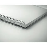 Blocco note personalizzato A5 con spirale fogli a righe Colors RPET color bianco