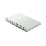 Blocco note personalizzato A5 con spirale fogli a righe Colors RPET color bianco sesta vista