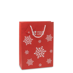 Buste regalo natalizie promozionali con fiocchi di neve Snowflake Large vista area di stampa