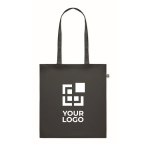 Colorate borse cotone personalizzate  140 g/m2 Recycled Cotton Colors color nero vista area di stampa