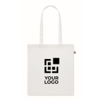 Colorate borse cotone personalizzate  140 g/m2 Recycled Cotton Colors color bianco vista area di stampa