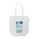 Tote bag con logo in feltro rPET con manici lunghi