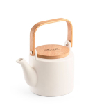 Teiera con logo in ceramica coperchio manico in bambù 700ml Home vista principale