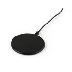 Caricatore wireless rotondo ultrapiatto personalizzato da 10W Slim color nero terza vista