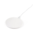Caricatore wireless rotondo ultrapiatto personalizzato da 10W Slim color bianco terza vista