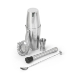 Set da cocktail con shaker da 750ml e altri accessori in acciaio Sommelier color argento