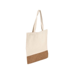 Borsa personalizzata in twill di cotone e sughero 160 g/m2 Corizza color beige sesta vista