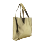 Borsa in TNT laminata lucida con manici lunghi 80 g/m² color oro quinta vista