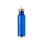 Colorate borracce personalizzate tappo in acciaio e bambù 800ml Clip color blu reale seconda vista