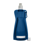 Economica bottiglia d'acqua pubblicitaria pieghevole 420ml Rebel color blu prima vista