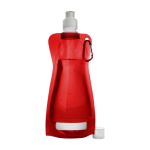 Economica bottiglia d'acqua pubblicitaria pieghevole 420ml Rebel color rosso prima vista
