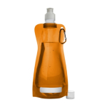 Economica bottiglia d'acqua pubblicitaria pieghevole 420ml Rebel color arancione prima vista