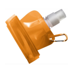 Economica bottiglia d'acqua pubblicitaria pieghevole 420ml Rebel color arancione seconda vista